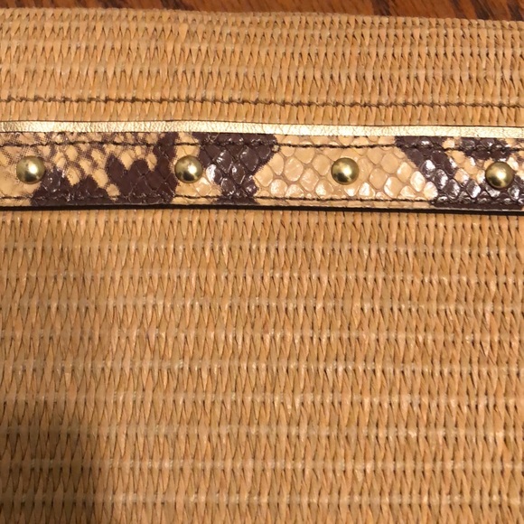 Coach Straw Python Clutch - Picture 4 of 16